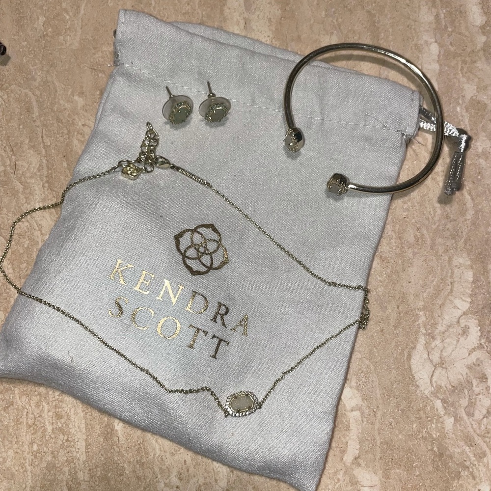Kendra Scott white gold set